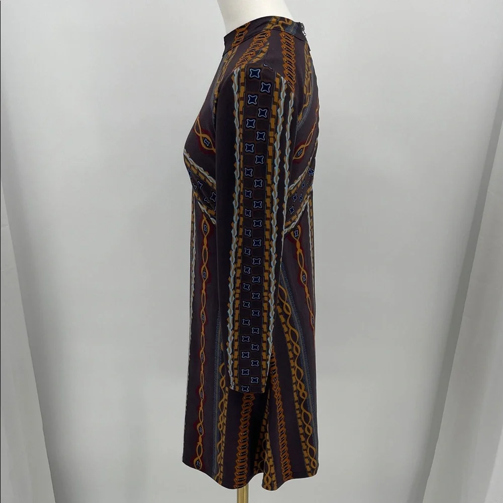 Free People Stella Retro Stretch Crepe Jersey Mini Dress XS Groovy Indie Hippie - Picture 4 of 12